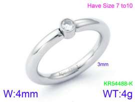 Stainless Steel Stone&Crystal Ring