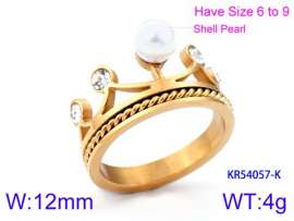 Stainless Steel Stone&Crystal Ring