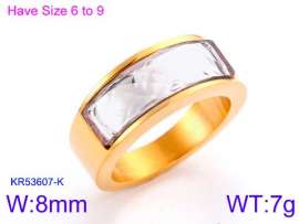 Stainless Steel Stone&Crystal Ring