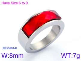 Stainless Steel Stone&Crystal Ring