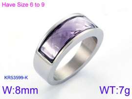 Stainless Steel Stone&Crystal Ring