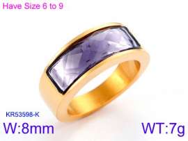 Stainless Steel Stone&Crystal Ring