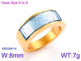Stainless Steel Stone&Crystal Ring