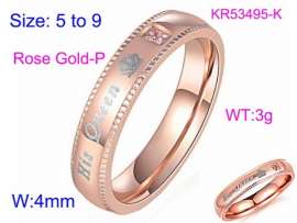 Stainless Steel Stone&Crystal Ring