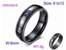 Stainless Steel Stone&Crystal Ring