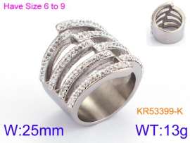 Stainless Steel Stone&Crystal Ring