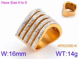 Stainless Steel Stone&Crystal Ring