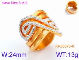 Stainless Steel Stone&Crystal Ring
