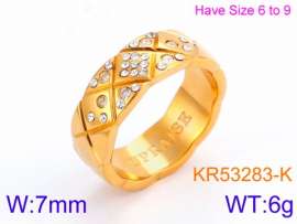 Stainless Steel Stone&Crystal Ring