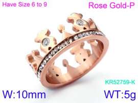 Stainless Steel Stone&Crystal Ring
