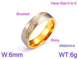 Stainless Steel Stone&Crystal Ring