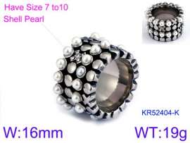 Stainless Steel Stone&Crystal Ring