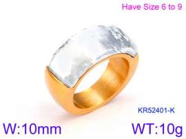 Stainless Steel Stone&Crystal Ring