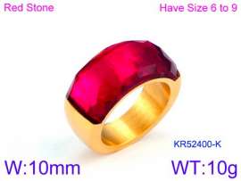 Stainless Steel Stone&Crystal Ring