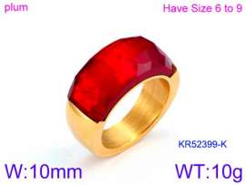 Stainless Steel Stone&Crystal Ring
