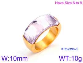 Stainless Steel Stone&Crystal Ring