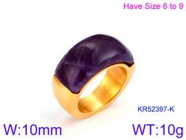 Stainless Steel Stone&Crystal Ring