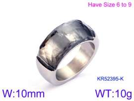 Stainless Steel Stone&Crystal Ring
