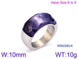 Stainless Steel Stone&Crystal Ring