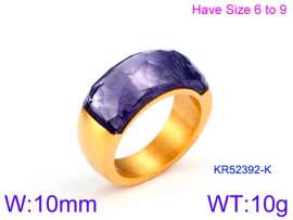 Stainless Steel Stone&Crystal Ring