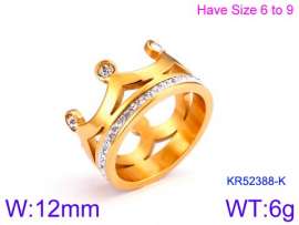 Stainless Steel Stone&Crystal Ring