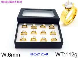 Stainless Steel Stone&Crystal Ring