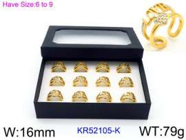 Stainless Steel Stone&Crystal Ring