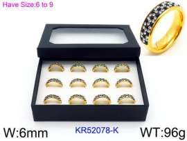 Stainless Steel Stone&Crystal Ring