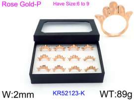 Stainless Steel Rose Gold-plating Ring