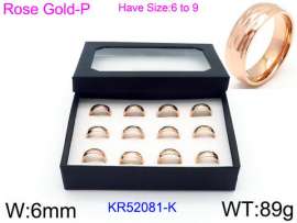 Stainless Steel Rose Gold-plating Ring