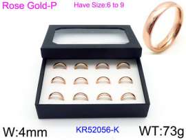 Stainless Steel Rose Gold-plating Ring
