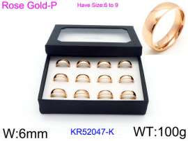 Stainless Steel Rose Gold-plating Ring