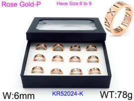 Stainless Steel Rose Gold-plating Ring