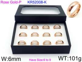 Stainless Steel Rose Gold-plating Ring
