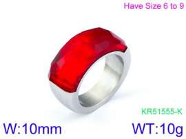 Stainless Steel Stone&Crystal Ring