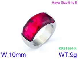 Stainless Steel Stone&Crystal Ring