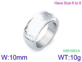 Stainless Steel Stone&Crystal Ring