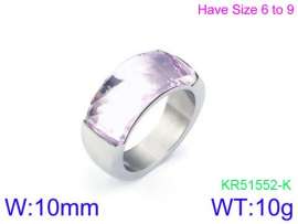 Stainless Steel Stone&Crystal Ring