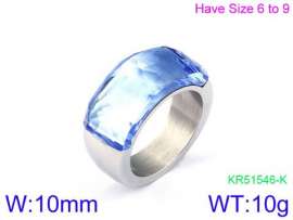 Stainless Steel Stone&Crystal Ring