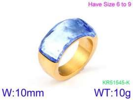 Stainless Steel Stone&Crystal Ring