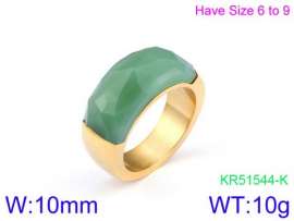 Stainless Steel Stone&Crystal Ring