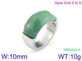 Stainless Steel Stone&Crystal Ring