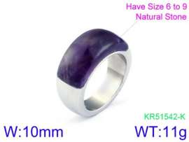 Stainless Steel Stone&Crystal Ring