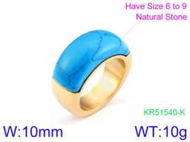 Stainless Steel Stone&Crystal Ring