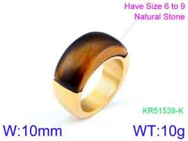 Stainless Steel Stone&Crystal Ring