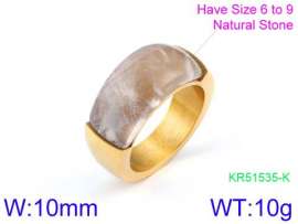 Stainless Steel Stone&Crystal Ring