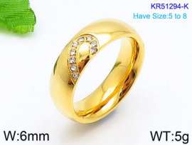 Stainless Steel Stone&Crystal Ring