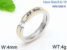 Stainless Steel Stone&Crystal Ring