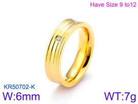 Stainless Steel Stone&Crystal Ring