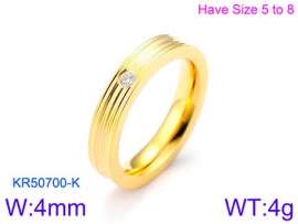Stainless Steel Stone&Crystal Ring